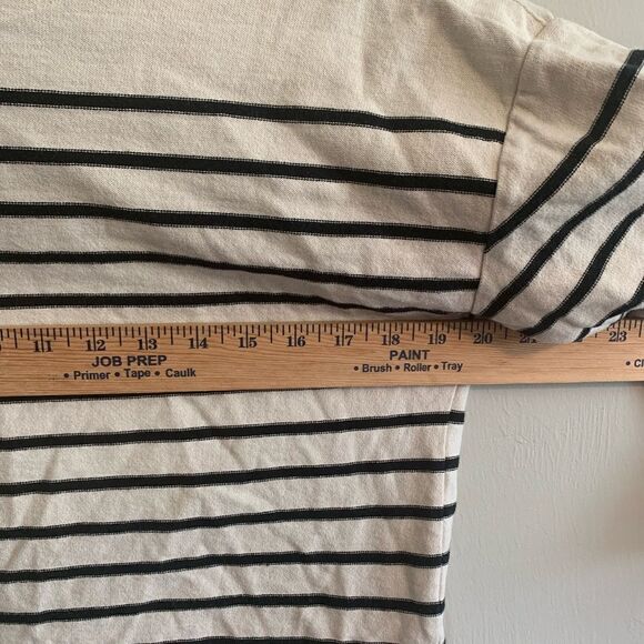 Ralph Lauren Black and cream striped boatneck shirt size L - Picture 6 of 8